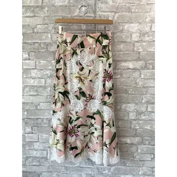 Dolce & Gabbana Size S Pink/Green/White Skirt - Picture 1 of 2